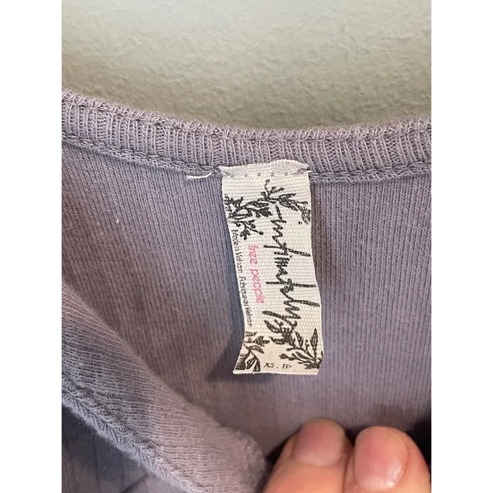 Free People Ribbed Button Front Midi Slip Dress‎ Lavender XS
